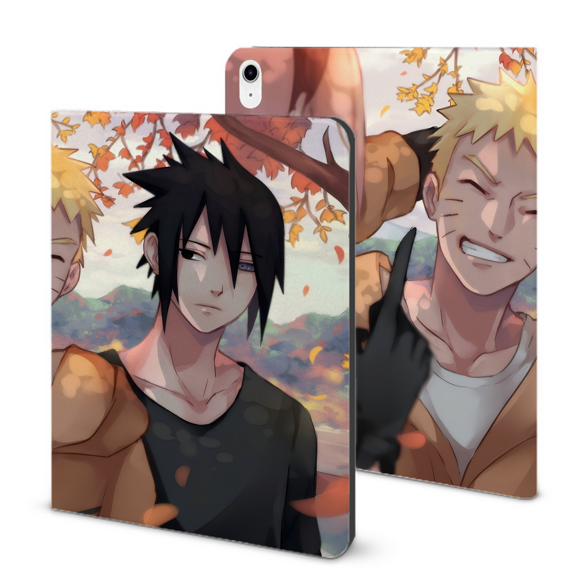 （画像用） NARUTO -ナルト- NARUTO -ナルト- 疾風伝 IPad ケース ブック型 PUレザー TPU 耐衝撃 軽量 薄型 ペン収納なし 全面保護 IPad 各モデル対応